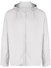 Post Archive Faction Raglan-sleeves Zip-up Hoodie In Grey