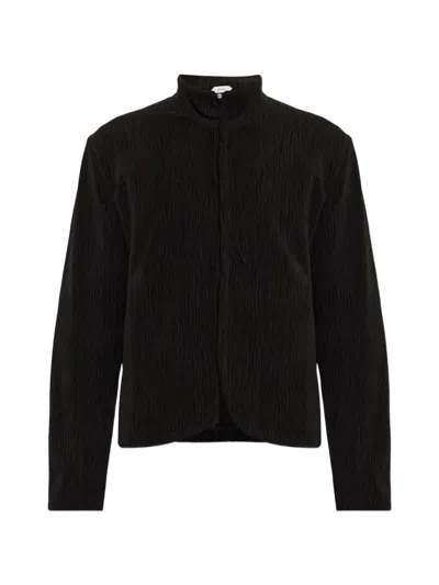 Post Archive Faction Ribbed Stand-collar Jacket In Black