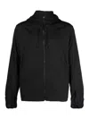 Post Archive Faction Ripstop Texture Hooded Zip-up Jacket In Black