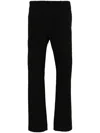 Post Archive Faction Tonal Stitching Straight-leg Trousers In Black