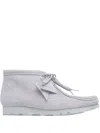 Post Archive Faction X Clarks Wallabee Desert Boots In Gray