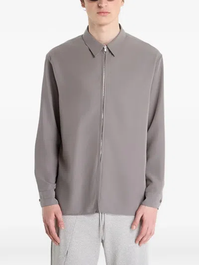 Post Archive Faction Zip Shirt In Gray