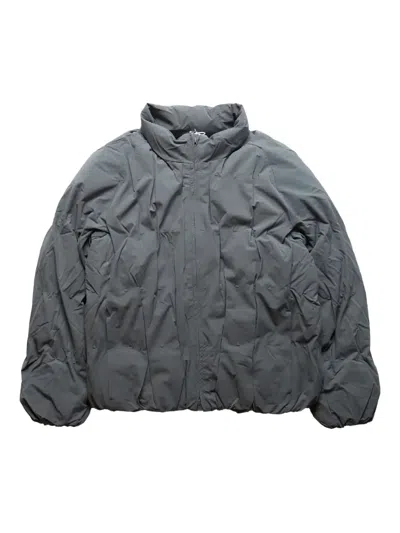 Post Archive Faction Zip-up Down Jacket In Gray