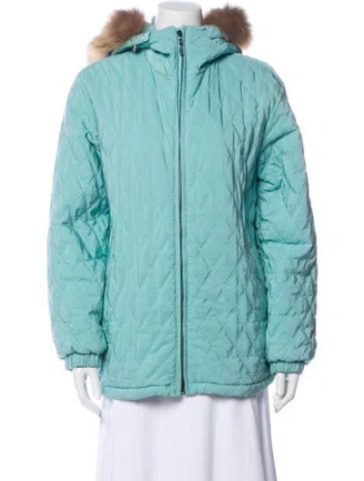 Pre-owned Post Card Bomber Jacket In Blue