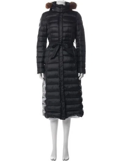 Pre-owned Post Card Down Coat In Black