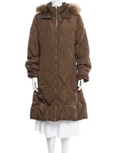 Pre-owned Post Card Down Coat In Brown