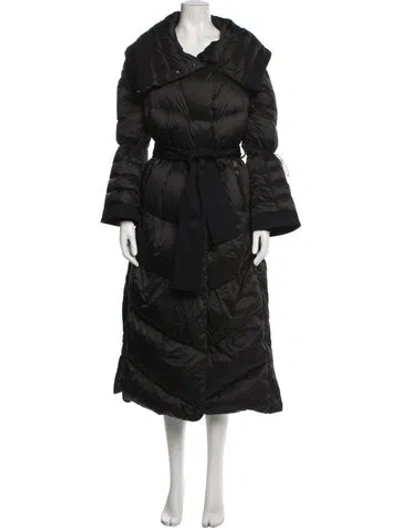 Pre-owned Post Card Down Coat W/ Tags In Black