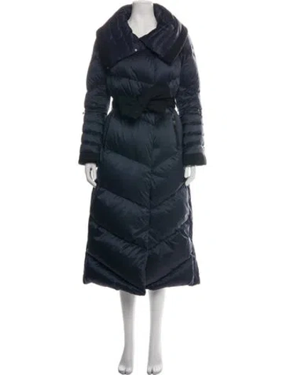 Pre-owned Post Card Down Coat W/ Tags In Blue