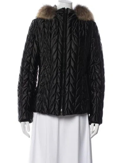 Pre-owned Post Card Down Jacket In Black