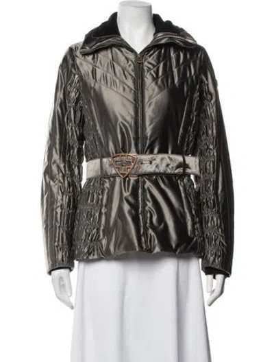 Pre-owned Post Card Down Jacket In Black/silver