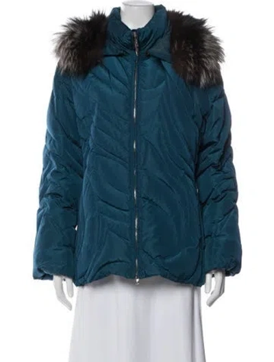 Pre-owned Post Card Down Jacket In Blue