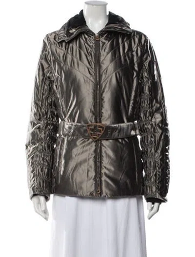 Pre-owned Post Card Down Jacket In Grey