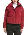 Post Card Down Puffer Jacket In Red