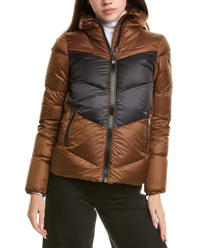 Post Card Down Ski Jacket In Brown
