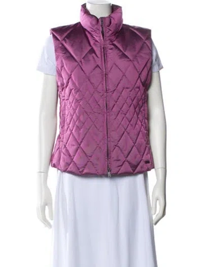 Pre-owned Post Card Down Vest In Purple