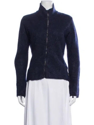 Pre-owned Post Card Merino Wool Jacket In Blue