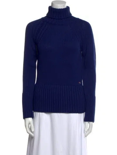 Pre-owned Post Card Merino Wool Turtleneck Sweater W/ Tags In Blue