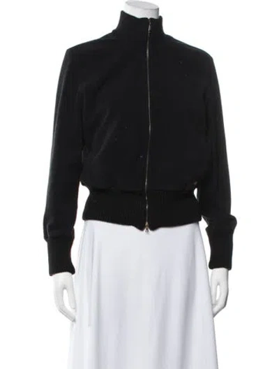 Pre-owned Post Card Mock Neck Sweater In Black