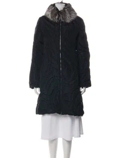 Pre-owned Post Card Nylon Down Coat In Black