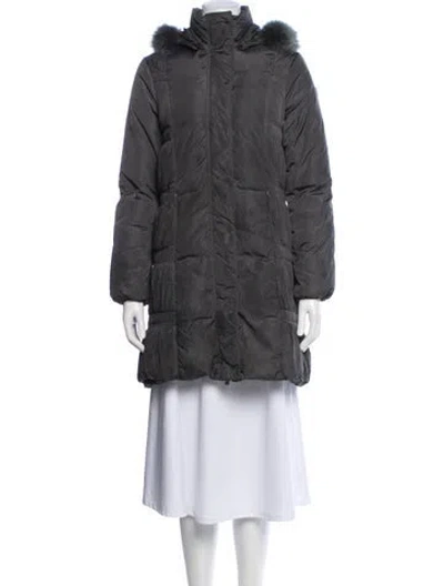 Pre-owned Post Card Nylon Down Coat In Gray
