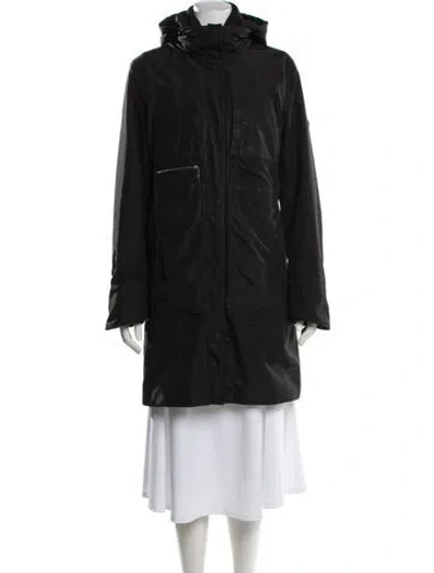 Pre-owned Post Card Nylon Parka In Black