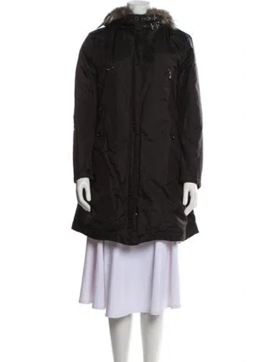 Pre-owned Post Card Parka In Black