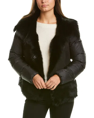 Post Card Saser Down Coat In Black