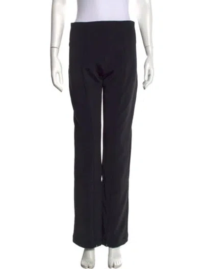 Pre-owned Post Card Straight Leg Pants In Black