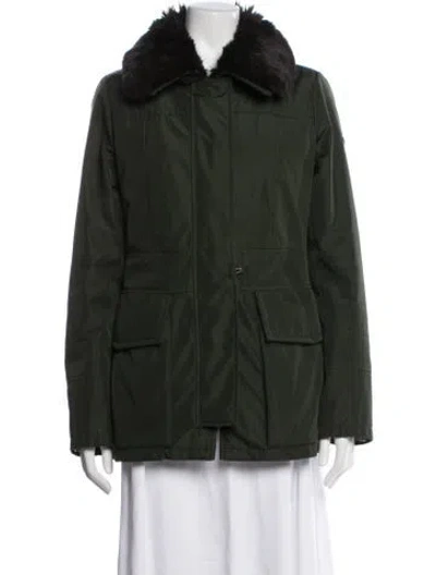 Pre-owned Post Card Utility Jacket In Green