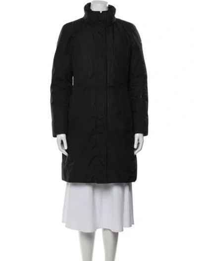 Pre-owned Post Card Virgin Wool Coat In Black