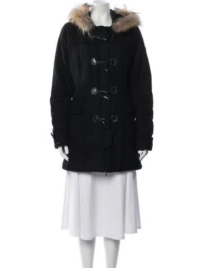 Pre-owned Post Card Virgin Wool Coat In Blue