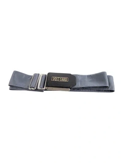 Pre-owned Post Card Waist Belt In Blue