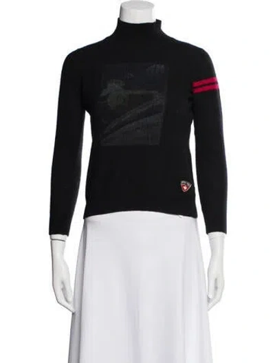 Pre-owned Post Card Wool Striped Sweater In Black