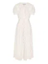 Post Meridiem Button-up Midi Dress In Neutral