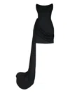 Post Meridiem Corset Chiffon-train Mini Dress