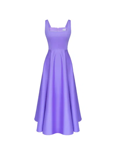 Post Meridiem Crystal-embellished Midi Dress In Purple
