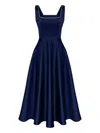 Post Meridiem Decorated-bodice Midi Dress