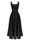 Post Meridiem Decorated-bodice Midi Dress