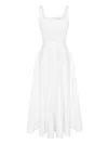 Post Meridiem Decorated-bodice Midi Dress