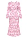 Post Meridiem Floral-print Long-sleeve Midi Dress