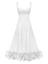Post Meridiem Flounce Midi Dress