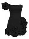 Post Meridiem Flounced One-shoulder Bustier Mini Dress