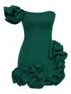 Post Meridiem Flounced One-shoulder Bustier Mini Dress