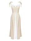 Post Meridiem Flowy Slit Midi Dress