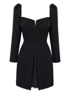 Post Meridiem Long-sleeve A-line Mini Dress