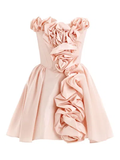 Post Meridiem Rose Corset Mini Dress In Pink