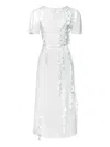 Post Meridiem Ruffle-detail Midi Dress