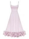 Shop Post Meridiem Ruffle-hem Bustier Midi Dress