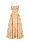 Post Meridiem Sequin Corset Midi Dress In Neutral