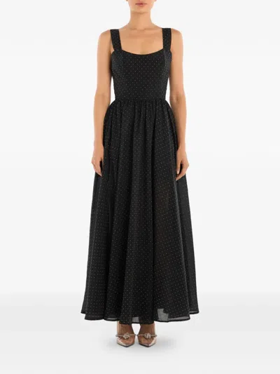 Post Meridiem Sequin-embellished Maxi Dress In Black